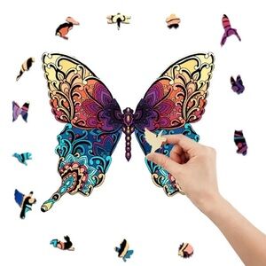 Colorful Butterfly Wooden Puzzle design A
